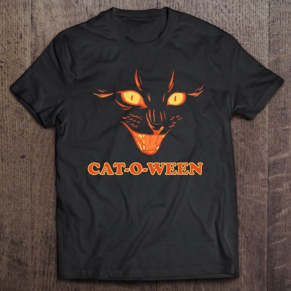 Happy Halloween Scary Cat Spooky Shirt - Picture 1 of 1